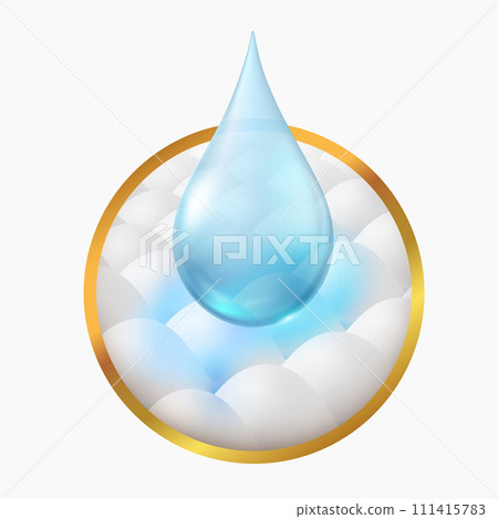 Icon absorbent pads or fibers that absorb water perfectly. Use for advertising baby and adult diapers, incontinence pads, pet absorbent pads, sanitary napkins. Realistic vector illustration. Icon absorbent pads or fibers that absorb water perfectly. Use for advertising baby and adult diapers, incontinence pads, pet absorbent pads, sanitary napkins. Realistic vector illustration. 111415783