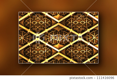 3D Image gallery with color digital art elements 111416096