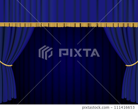 blue stage curtain background 111416653