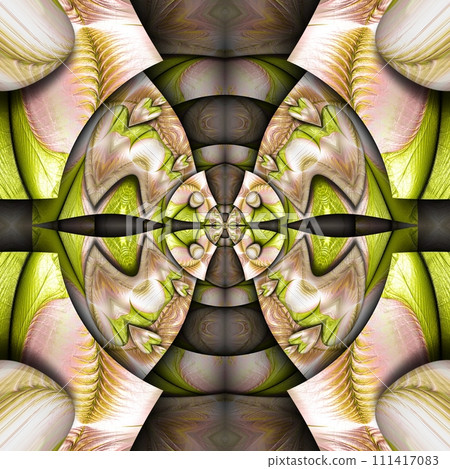3D render plastic fractal background kaleidoscope 3D render plastic fractal background kaleidoscope 111417083