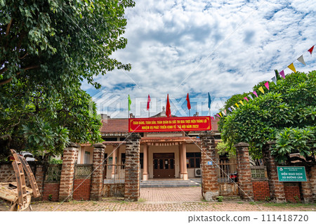 Vietnam Hanoi: Dong Lam Cultural Center building in Dong Lam Village, designated as a national cultural property 111418720