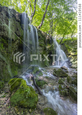 Hajsky waterfall, National Park Slovak Paradise, Slovakia 111419588