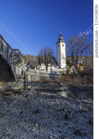 Sv. Janez Krstnik church, Ribcev Laz, Bohinj, Triglav national park, Slovenia 111419936