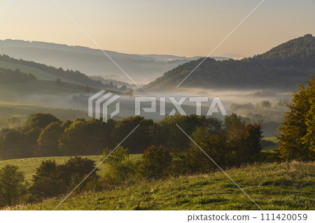 Carpathian mountains landscape, Eastern Slovakia 111420059