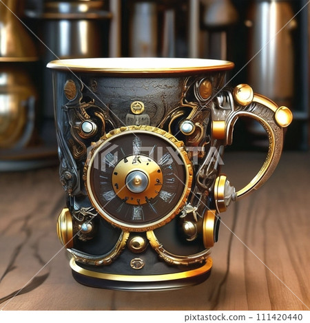 futuristic black mug 111420440