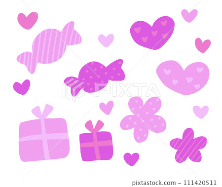 Set of valentine illustrations Set of valentine illustrations 111420511