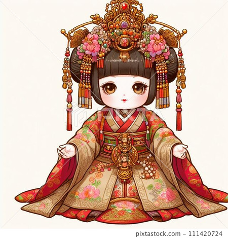 girl doll in red costume girl doll in red costume 111420724