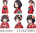 Kimono girl anime style illustration 111423065