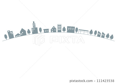 簡單的城市景觀剪影 111423538