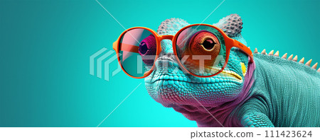 chameleon wearing sunglasses chameleon wearing sunglasses 111423624