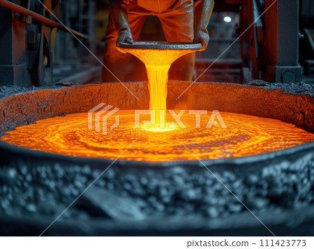 red-hot iron metallurgical plant 111423773