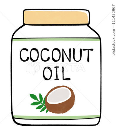 coconut oil illustration 111423967