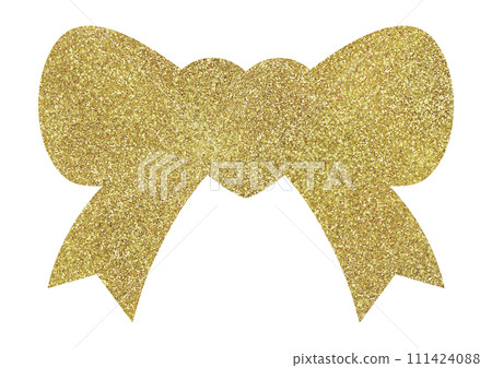 插畫素材心和絲帶金 插畫素材心和絲帶金 111424088