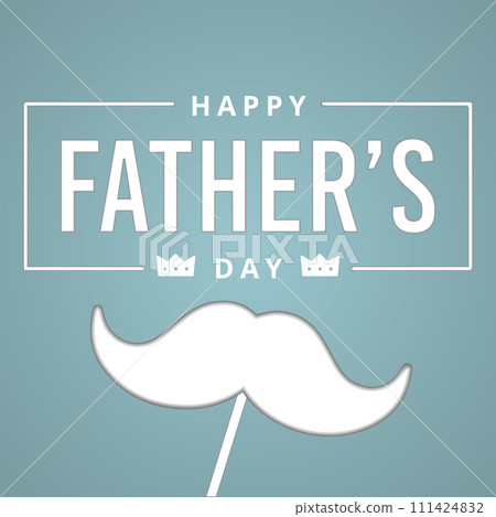 Happy father day vintage invitational card with mustache Vector 111424832