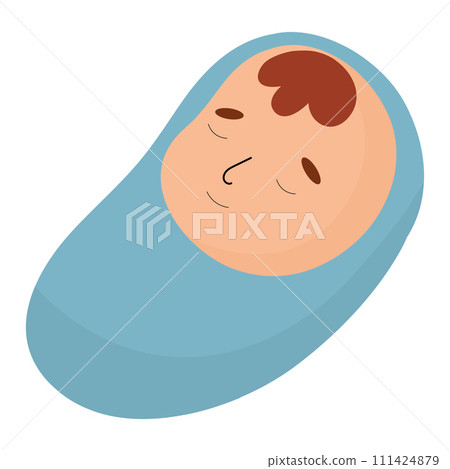 Isolated cute newborn baby cartoon character Vector 111424879