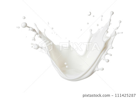Milk drops and splashes isolated on white background Milk drops and splashes isolated on white background 111425287