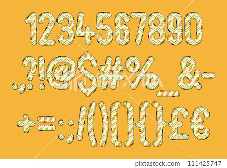 Versatile Collection of Spring Carrot Numbers and Punctuation for Various Uses 111425747