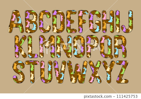 Versatile Collection of Colorful Rabbit Alphabet Letters for Various Uses Versatile Collection of Colorful Rabbit Alphabet Letters for Various Uses 111425753