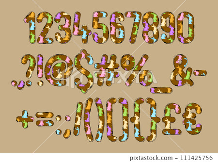 Versatile Collection of Colorful Rabbit Numbers and Punctuation for Various Uses Versatile Collection of Colorful Rabbit Numbers and Punctuation for Various Uses 111425756