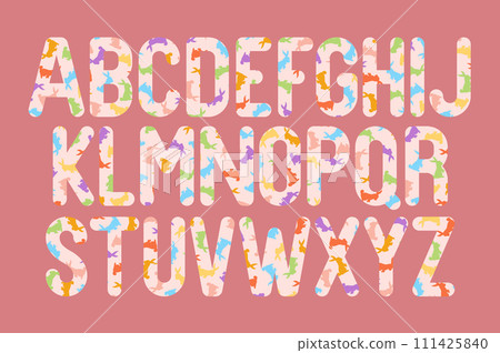 Versatile Collection of Easter Bunny Alphabet Letters for Various Uses 111425840