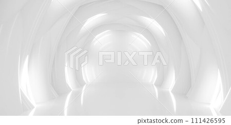 The White Room With Numerous White Walls 3d render illustration 111426595