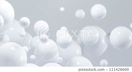 Group of White Bubbles Floating in the Air 3d render illustration Group of White Bubbles Floating in the Air 3d render illustration 111426600