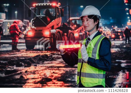 保全人員控制道路交通 保全人員控制道路交通 111426828