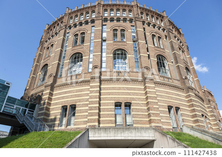 Gasometer a former gas tank in Vienna which are now apartments and entertainment use 111427438