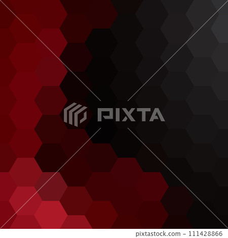 Geometric background. Colorful template for background. Red and black hexagons. eps 10 Geometric background. Colorful template for background. Red and black hexagons. eps 10 111428866
