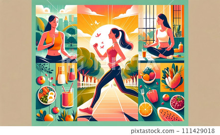 Holistic Wellness and Healthy Lifestyle Concept 111429018