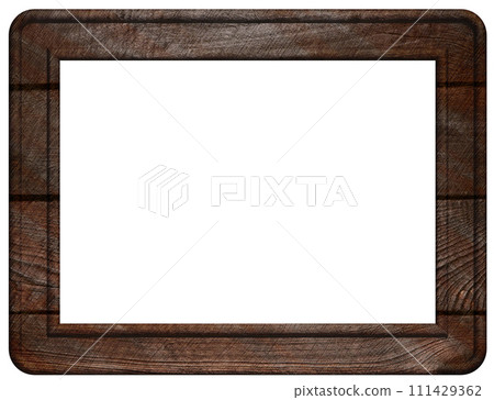 Old brown wooden frame for paintings and photos 111429362