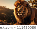 Lion on a natural habitat 111430080