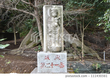 寒冷天氣下長谷寺的三十三盤東觀音（飯山觀音） 111430381