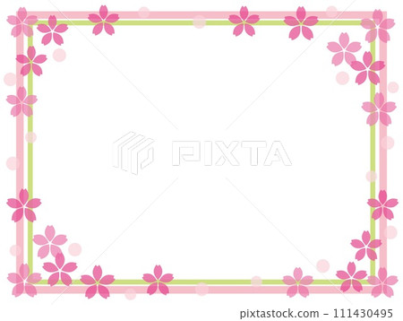 櫻花框白色空間柔和的顏色 櫻花框白色空間柔和的顏色 111430495