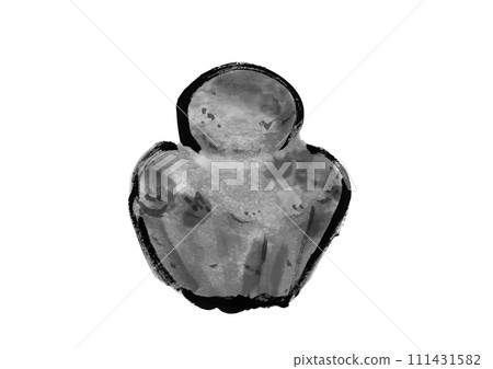 Hand drawn illustration of french bread, brioche attet 111431582