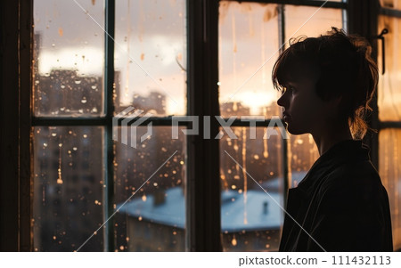 Profile of a person looking out of a window with hope.Overdose Awareness Day 111432113