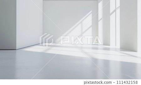 Empty white studio background. Design for displaying product 111432158