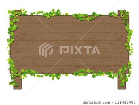 ivy leaves and brown sign ivy leaves and brown sign 111432493
