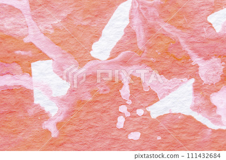 Abstract Watercolor Background - Pastel Coral Color Soft. 111432684