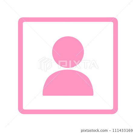 簡單的粉紅色用戶圖標 111433169