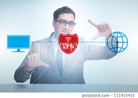 Virtual private network VPN cyber concept Virtual private network VPN cyber concept 111433455