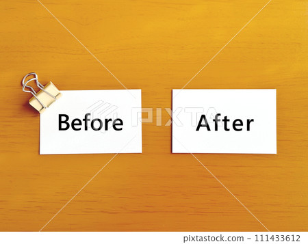 Two notes with Before and After text sandwiched between clips Two notes with Before and After text sandwiched between clips 111433612