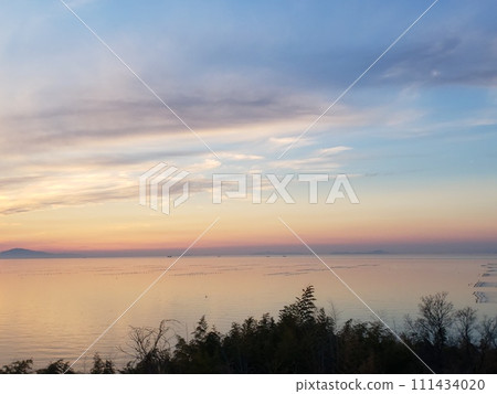 海上日落，淡路島，西海岸 111434020