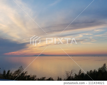 海上日落,淡路島,西海岸 海上日落,淡路島,西海岸 111434021