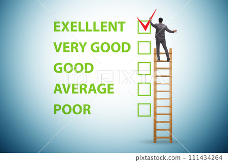 Opinion assessment concept with various options 111434264