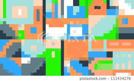Abstract modern background with pattern. Simple pixel style. Primitivism mosaic art with squares. Abstract modern background with pattern. Simple pixel style. Primitivism mosaic art with squares. 111434276
