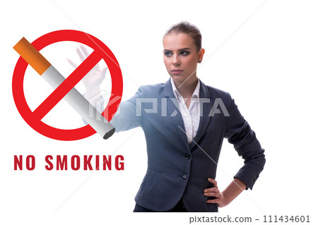 Anti smoking concept with antismoking logo Anti smoking concept with antismoking logo 111434601