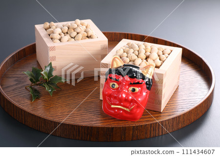Setsubun Soybeans in a square Setsubun Soybeans in a square 111434607