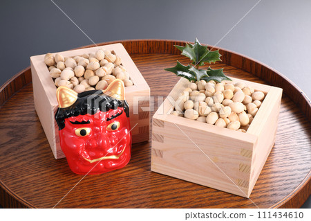 Setsubun Soybeans in a square Setsubun Soybeans in a square 111434610