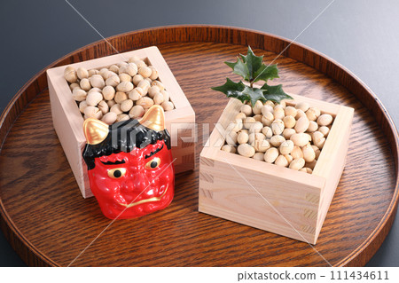 Setsubun Soybeans in a square Setsubun Soybeans in a square 111434611